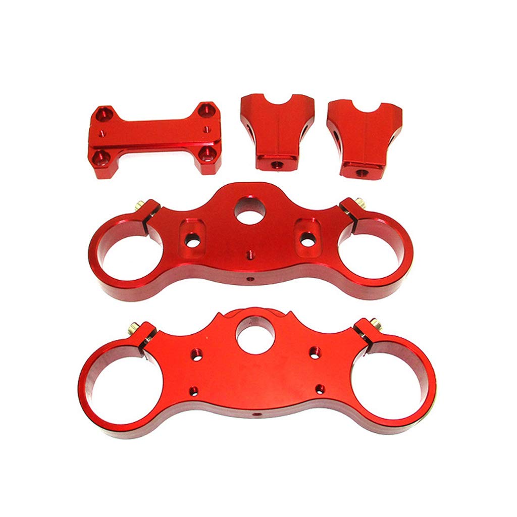 Amazon | TC-Motor レッドCNCアルミニウム45/48-22mm トリプルクランプ